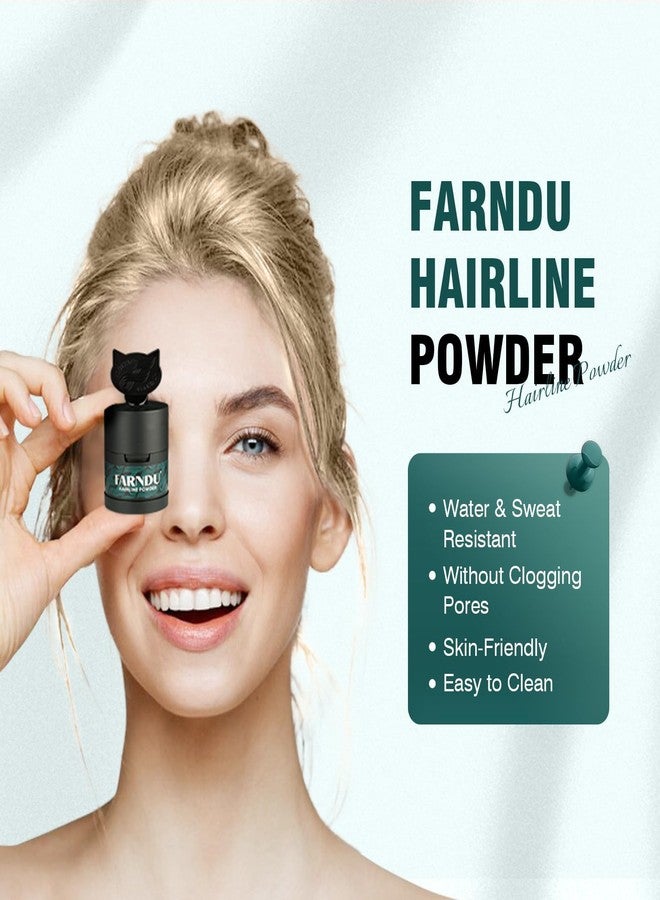 Farndu Hairline Powder - Hair Root Touch Up, Hair Color Powder, Hair Color Concealer | 3 Shades: Light, Medium, Dark Blonde | 24-Hour Stain-Proof for Hair, Thinning Hairline, Hair Loss (3 Shades in 1) - Image 4